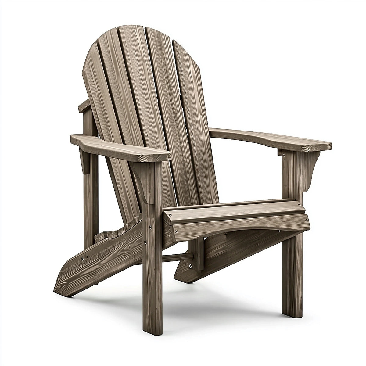 Fauteuil de jardin 88 x 78 x 98 cm en bois taupe style Adirondack
