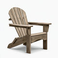 Fauteuil de jardin Adirondack 80 x 90 x 95 cm en bois marron style rustique