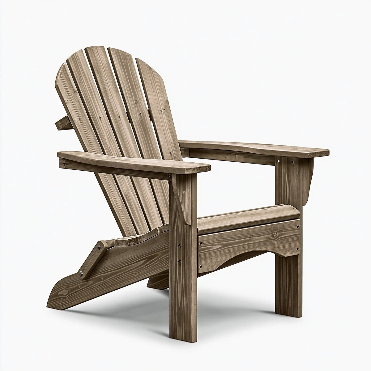 Fauteuil de jardin Adirondack 80 x 90 x 95 cm en bois marron style rustique