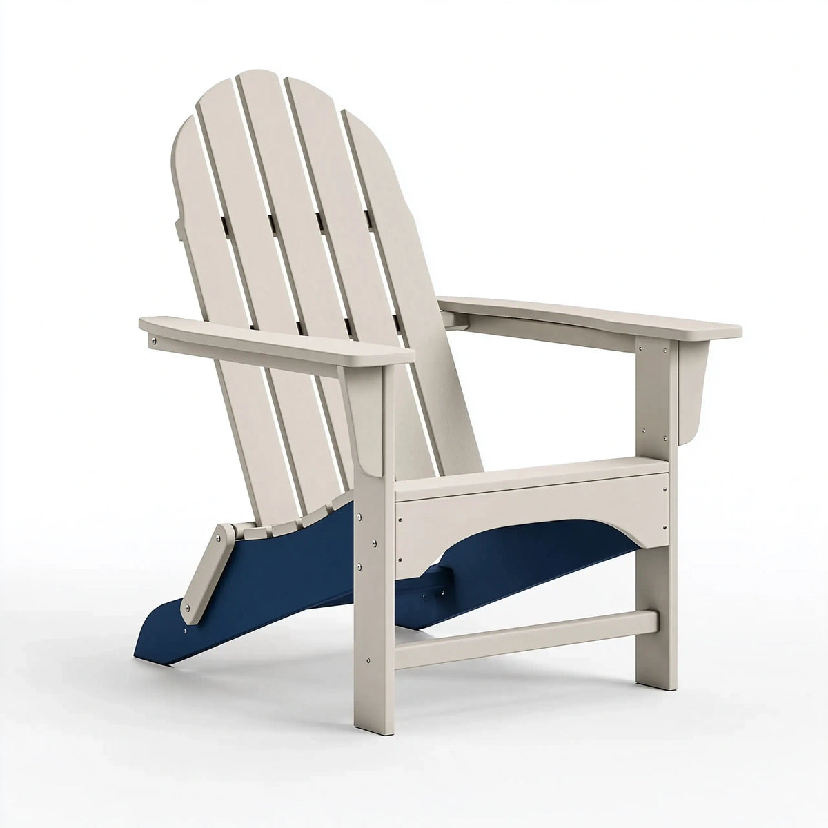Fauteuil Adirondack 80 x 93 x 98 cm en bois beige pour extérieur pliant